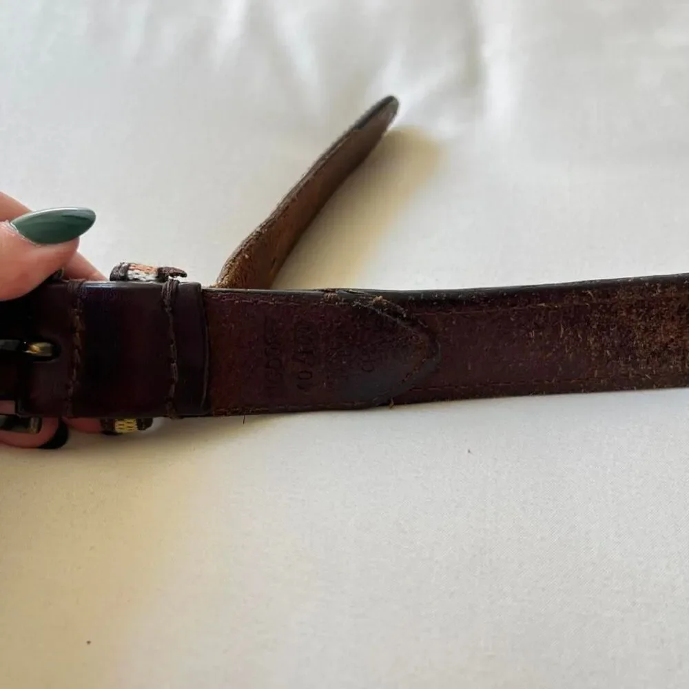 columbia brown leather‎ belt mens size 40